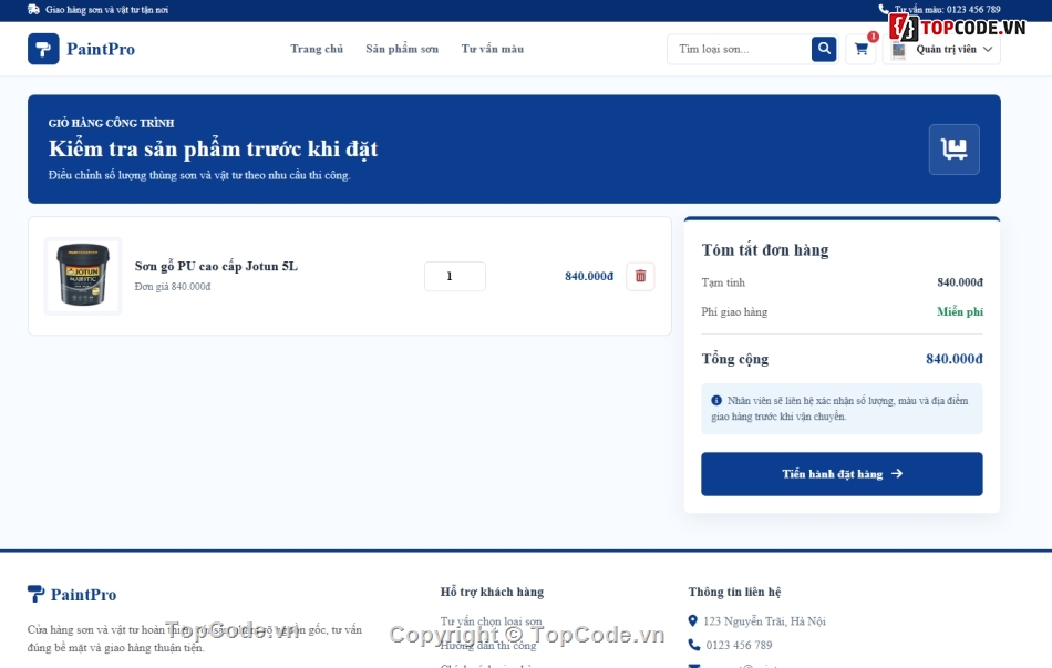 Paint,web bán sơn,website dự án